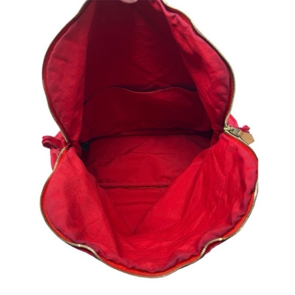 HERMES Bolide Authentic Red Canvas Pouch - Picture 6 of 14